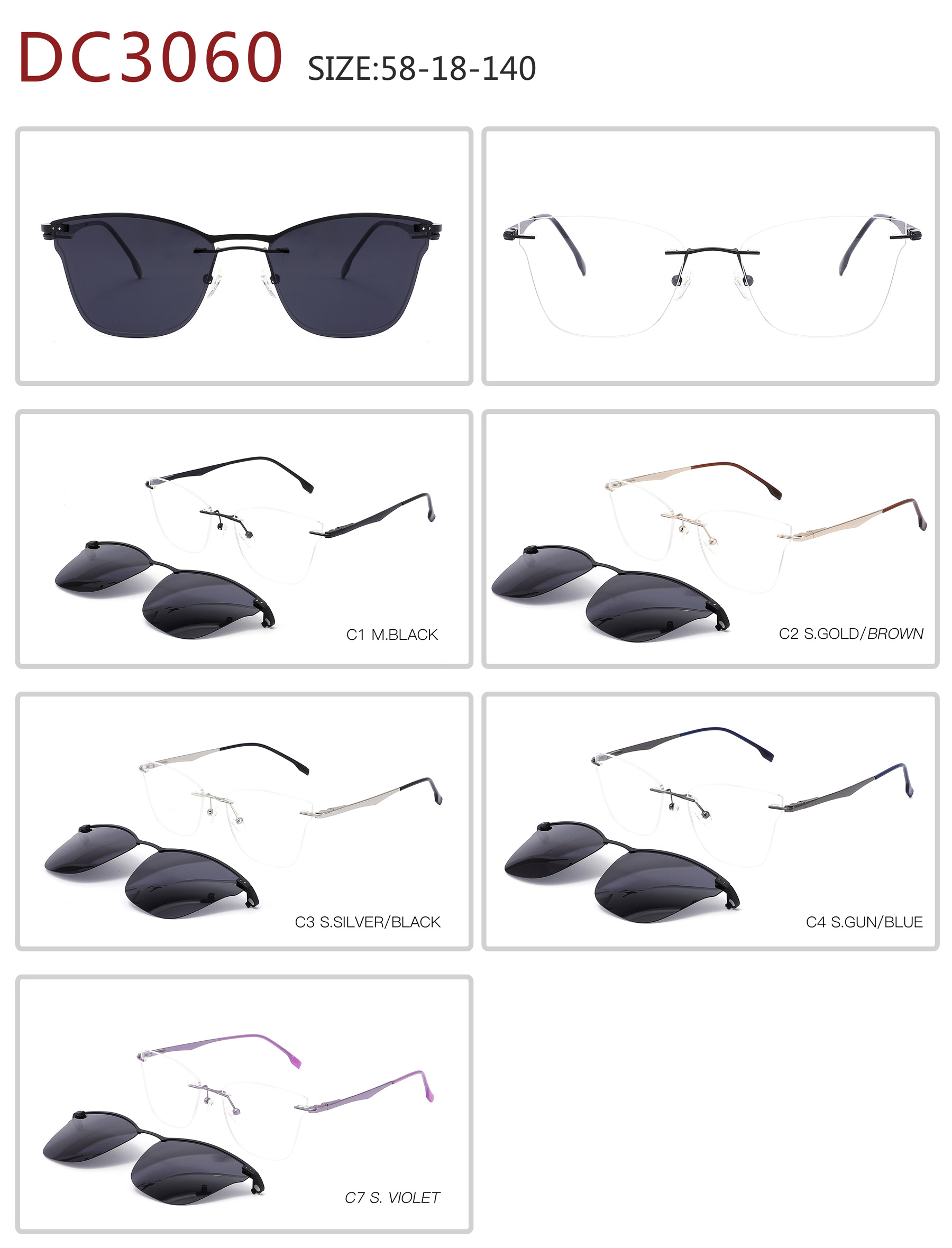 DC3060  Rimless stainle